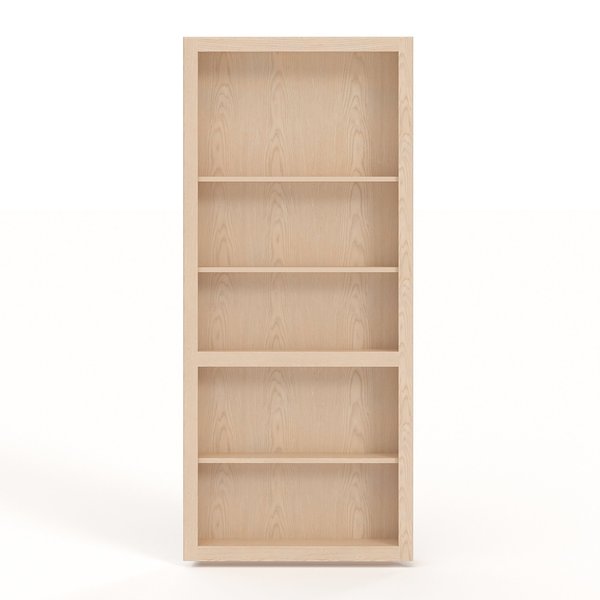 Invisidoor Red Oak Flush Mount 32 in. x 80 in. Unfinished Assembled Bookcase Door ID.BC32.RO